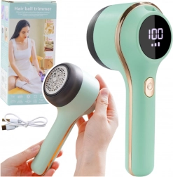 Elektrická odžmolkovačka na tkaniny se 3 rychlostmi, zelená