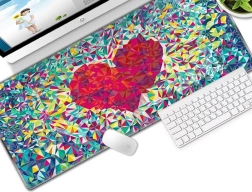 Herní podložka pod myš a klávesnici 30×80 cm – srdce