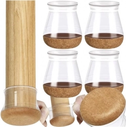 silikonové návleky na nohy židlí s filcem 13–23 mm, sada 4 ks RUHHY