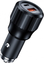 Choetech 63W duální nabíječka do auta USB‑C 45 W + USB‑A 18 W černá