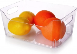 Organizér do lednice 23 × 16 × 9,5 cm – transparentní box s úchyty