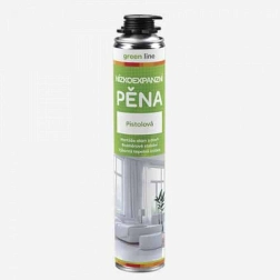 Nízkoexpanzní pistolová montážní pěna GREEN LINE 750 ml
