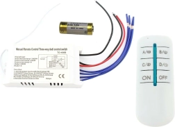 Bezdrátový vypínač světel 230 V, 4 kanály s dálkovým ovládáním