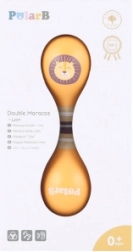 Dřevěné oboustranné maracas s motivem lva PolarB