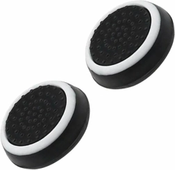 Silikonové nástavce na analogové páčky – černo-bílé