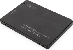 adaptér pro 2,5" SATA – pro SSD M.2 a mSATA, SATA III 6 Gbit/s, hliníkové pouzdro DIGITUS