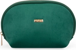 Cestovní kulatá kosmetická taška Plus Velvet zelená