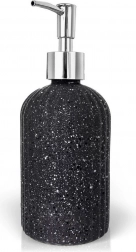 Skleněný dávkovač mýdla, šedý, 450 ml