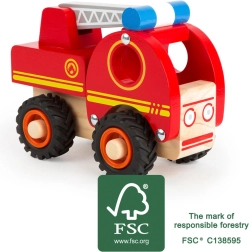 Dřevěné hasičské auto s žebříkem