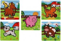 Teddies dřevěné puzzle moje první zvířátka: koník