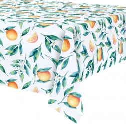 Voděodolný a nešpinivý ubrus s motivem pomerančů 180 × 130 cm