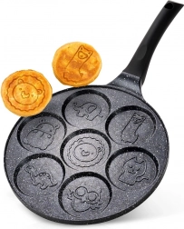 Granitová pánev na vejce BLACK LINE, 26 cm, 7 otvorů