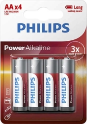 Philips Power Alkaline AA baterie 4ks