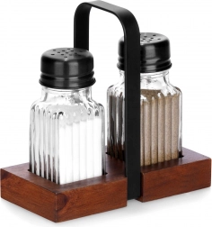 Solnička a pepřenka se stojánkem, 3dílná sada Vilde