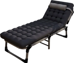 Skládací turistické lehátko Business, Field, Premium cot – Černá