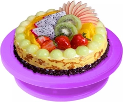 Otočná cukrářská podložka na zdobení – fialová