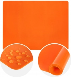 Silikonová pracovní podložka na těsto SILLINIE 60 × 50 cm, oranžová