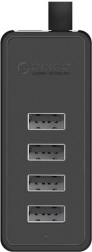 Orico USB Hub Adaptér 4x USB 2.0 (černý)