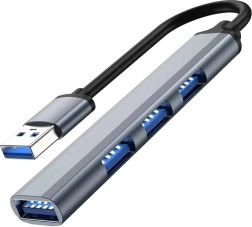 Slim USB hub 4 porty (1× USB 3.0, 3× USB 2.0)