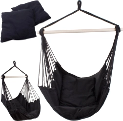 Brazilské závěsné houpací křeslo s 2 polštáři