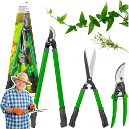 Sada zahradních nůžek a nůžek na živý plot 3 ks s pouzdry