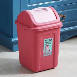 Úzký plastový koš na odpadky s výklopným víkem 10 l