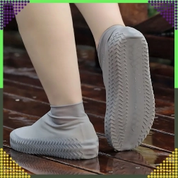 Voděodolné silikonové návleky na boty s protiskluzovou podrážkou, velikost S, šedé