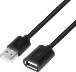 Kabel USB prodlužovací 1.8 m černý