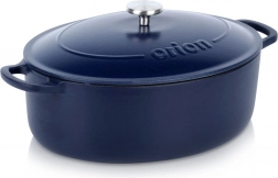 Emaliovaný litinový oválný pekáč 6 l s poklicí