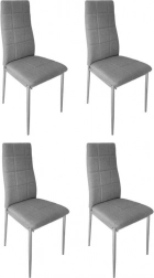 Sada 4 polstrovaných židlí do jídelny a obývacího pokoje, šedé