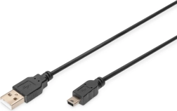 USB 2.0 kabel A na mini USB B 5pin 1 m černý