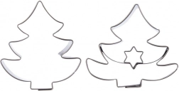 Ocelové vykrajovátko na cukroví – stromeček, 4,5 cm, 2 ks