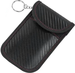 Antikrabižní RFID pouzdro na klíček a platební kartu s karabinou