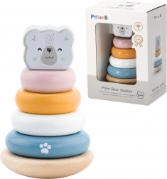 VIGA PolarB Dřevěná vzdělávací pyramida - Lední medvěd