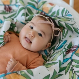 Tommy Lise mušelínová plena z biobavlny Airy Grace 120 x 120 cm