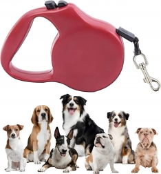 Automatické samonavíjecí vodítko pro psy a kočky 5 m s blokací – růžové