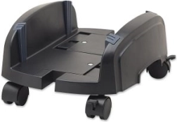 mobilní podstavec pod počítačovou skříň, nastavitelný 155–255 mm, černý