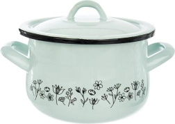 Smaltovaný hrnec s poklicí LOUKA 16 cm, 2,3 l