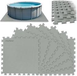 Pěnová podložka pod bazén puzzle 50 × 50 cm, 8 ks (1,9 m²) – DMUCHANE