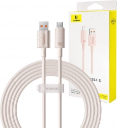 Rychlonabíjecí kabel Baseus USB-C Habitat Series 2m růžový