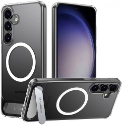 Magnetické průhledné pouzdro se stojánkem Torras Pstand pro Samsung S25