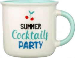 Porcelánový hrnek 380 ml Summer Cocktails Party, mátový