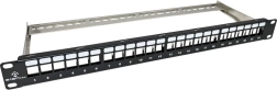 Modulární patch panel 1U prázdný 24 portů pro keystone