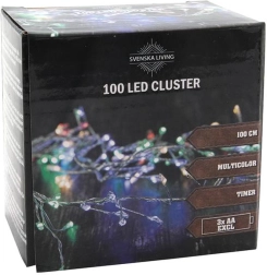 Světelný řetěz s časovačem, 100 LED, shluk 100 cm