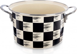Emajlovaný hrnec Šachovnice 22 cm, 4 l