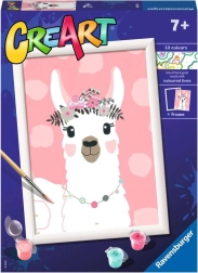 CreArt malování podle čísel – lama, žádné drama 18 × 24 cm