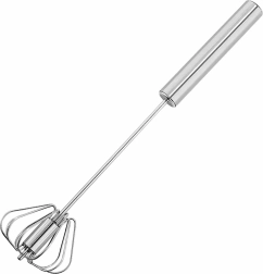 Otočná nerezová metla na šlehání se samočinným pěchováním