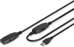 Aktivní prodlužovací USB 3.0 kabel 20m černý