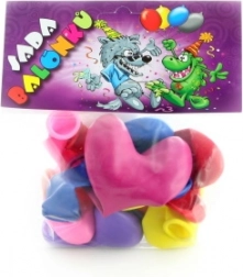 Nafukovací balónky ve tvaru srdce, 7 kusů