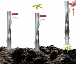 Ruční sázeč cibulek a sazenic z nerezové oceli